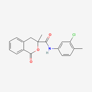 molecular formula C18H16ClNO3 B2803787 N-(3-chloro-4-methylphenyl)-3-methyl-1-oxo-3,4-dihydro-1H-2-benzopyran-3-carboxamide CAS No. 835898-45-8
