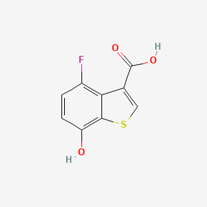 molecular formula C9H5FO3S B2803795 4-Fluoro-7-hydroxy-1-benzothiophene-3-carboxylic acid CAS No. 1936375-48-2