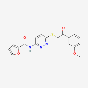 molecular formula C18H15N3O4S B2803804 N-(6-((2-(3-methoxyphenyl)-2-oxoethyl)thio)pyridazin-3-yl)furan-2-carboxamide CAS No. 1021136-40-2