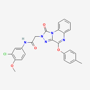 molecular formula C25H20ClN5O4 B2803849 N-(3-chloro-4-methoxyphenyl)-2-[4-(4-methylphenoxy)-1-oxo-1H,2H-[1,2,4]triazolo[4,3-a]quinoxalin-2-yl]acetamide CAS No. 1217103-26-8