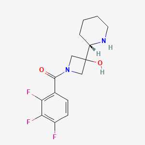 B2803859 3-[(2S)-piperidin-2-yl]-1-(2,3,4-trifluorobenzoyl)azetidin-3-ol CAS No. 1597407-59-4