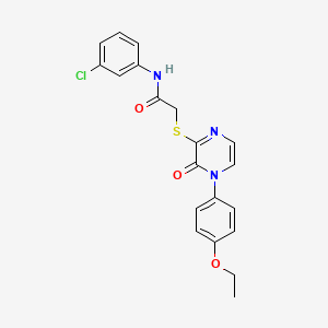 molecular formula C20H18ClN3O3S B2803891 N-(3-chlorophenyl)-2-{[4-(4-ethoxyphenyl)-3-oxo-3,4-dihydropyrazin-2-yl]sulfanyl}acetamide CAS No. 900007-36-5
