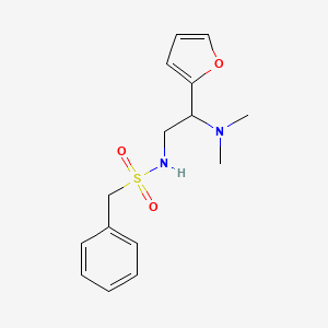 molecular formula C15H20N2O3S B2803905 N-[2-(dimethylamino)-2-(furan-2-yl)ethyl]-1-phenylmethanesulfonamide CAS No. 1210619-78-5