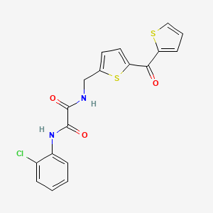 molecular formula C18H13ClN2O3S2 B2803938 N'-(2-chlorophenyl)-N-{[5-(thiophene-2-carbonyl)thiophen-2-yl]methyl}ethanediamide CAS No. 1797299-09-2