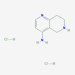 molecular formula C8H13Cl2N3 B2803985 5,6,7,8-Tetrahydro-1,6-naphthyridin-4-amine dihydrochloride CAS No. 1909327-21-4