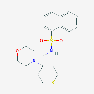 molecular formula C20H26N2O3S2 B2804014 N-{[4-(morpholin-4-yl)thian-4-yl]methyl}naphthalene-1-sulfonamide CAS No. 2380183-98-0