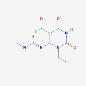 molecular formula C10H14N4O3 B2804070 N'-(3-ethyl-5-formyl-2,6-dioxo-1,2,3,6-tetrahydropyrimidin-4-yl)-N,N-dimethylmethanimidamide CAS No. 556020-47-4