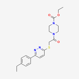 B2804084 Ethyl 4-[2-[6-(4-ethylphenyl)pyridazin-3-yl]sulfanylacetyl]piperazine-1-carboxylate CAS No. 893982-57-5