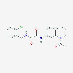 molecular formula C20H20ClN3O3 B2804085 N-(1-acetyl-1,2,3,4-tetrahydroquinolin-7-yl)-N'-[(2-chlorophenyl)methyl]ethanediamide CAS No. 898439-70-8