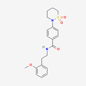 molecular formula C20H24N2O4S B2804095 4-(1,1-dioxo-1lambda6,2-thiazinan-2-yl)-N-[2-(2-methoxyphenyl)ethyl]benzamide CAS No. 899994-29-7