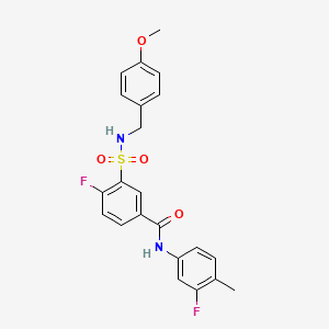 molecular formula C22H20F2N2O4S B2804109 NFAT Inhibitor-2 
