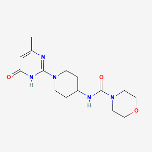 molecular formula C15H23N5O3 B2804135 N-(1-(4-methyl-6-oxo-1,6-dihydropyrimidin-2-yl)piperidin-4-yl)morpholine-4-carboxamide CAS No. 1903165-63-8