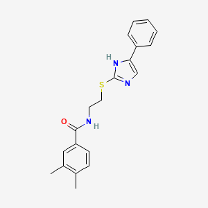 3,4-dimethyl-N-(2-((5-phenyl-1H-imidazol-2-yl)thio)ethyl)benzamide