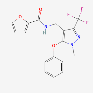 N-[[1-methyl-5-phenoxy-3-(trifluoromethyl)pyrazol-4-yl]methyl]furan-2-carboxamide