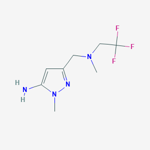 1-methyl-3-{[methyl(2,2,2-trifluoroethyl)amino]methyl}-1H-pyrazol-5-amine