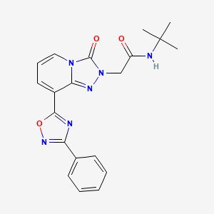 N-(tert-butyl)-2-(3-oxo-8-(3-phenyl-1,2,4-oxadiazol-5-yl)-[1,2,4]triazolo[4,3-a]pyridin-2(3H)-yl)acetamide