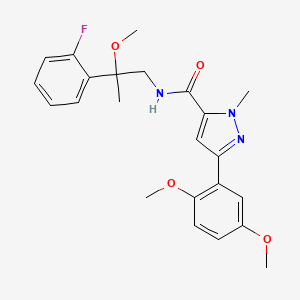 3-(2,5-dimethoxyphenyl)-N-(2-(2-fluorophenyl)-2-methoxypropyl)-1-methyl-1H-pyrazole-5-carboxamide