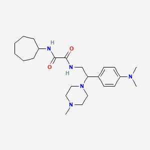 N1-cycloheptyl-N2-(2-(4-(dimethylamino)phenyl)-2-(4-methylpiperazin-1-yl)ethyl)oxalamide
