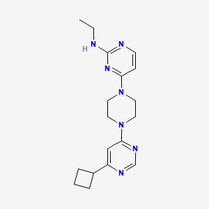 4-[4-(6-cyclobutylpyrimidin-4-yl)piperazin-1-yl]-N-ethylpyrimidin-2-amine