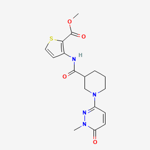 Methyl 3-(1-(1-methyl-6-oxo-1,6-dihydropyridazin-3-yl)piperidine-3-carboxamido)thiophene-2-carboxylate