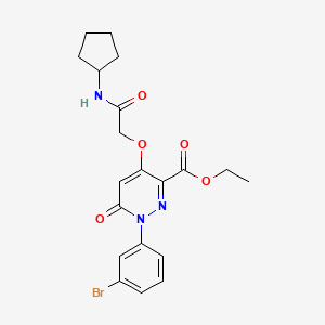 Ethyl 1-(3-bromophenyl)-4-(2-(cyclopentylamino)-2-oxoethoxy)-6-oxo-1,6-dihydropyridazine-3-carboxylate