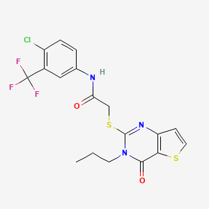 N-[4-chloro-3-(trifluoromethyl)phenyl]-2-({4-oxo-3-propyl-3H,4H-thieno[3,2-d]pyrimidin-2-yl}sulfanyl)acetamide