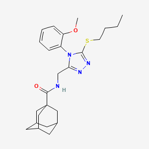N-[[5-butylsulfanyl-4-(2-methoxyphenyl)-1,2,4-triazol-3-yl]methyl]adamantane-1-carboxamide