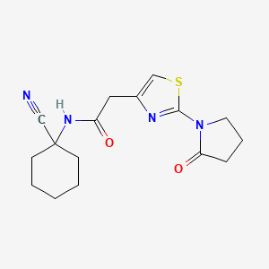 N-(1-cyanocyclohexyl)-2-[2-(2-oxopyrrolidin-1-yl)-1,3-thiazol-4-yl]acetamide