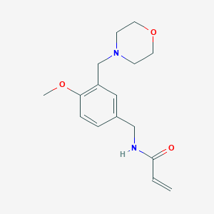 molecular formula C16H22N2O3 B2804226 N-[[4-Methoxy-3-(morpholin-4-ylmethyl)phenyl]methyl]prop-2-enamide CAS No. 2411279-95-1