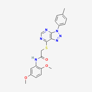 molecular formula C21H20N6O3S B2804232 N-(2,5-dimethoxyphenyl)-2-((3-(p-tolyl)-3H-[1,2,3]triazolo[4,5-d]pyrimidin-7-yl)thio)acetamide CAS No. 863459-44-3