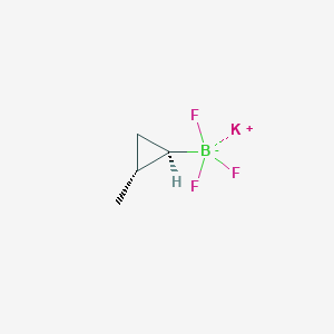 molecular formula C4H7BF3K B2804236 Potassium;trifluoro-[(1R,2R)-2-methylcyclopropyl]boranuide CAS No. 1350729-28-0