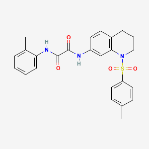 molecular formula C25H25N3O4S B2804244 N1-(o-tolyl)-N2-(1-tosyl-1,2,3,4-tetrahydroquinolin-7-yl)oxalamide CAS No. 898413-99-5