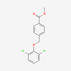 molecular formula C15H12Cl2O3 B2804276 Methyl 4-[(2,6-dichlorophenoxy)methyl]benzoate CAS No. 128982-46-7