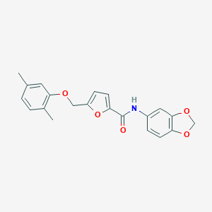 molecular formula C21H19NO5 B280428 N-(1,3-benzodioxol-5-yl)-5-[(2,5-dimethylphenoxy)methyl]furan-2-carboxamide 