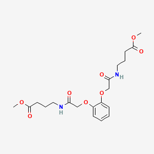 molecular formula C20H28N2O8 B2804285 METHYL 4-[2-(2-{[(4-METHOXY-4-OXOBUTYL)CARBAMOYL]METHOXY}PHENOXY)ACETAMIDO]BUTANOATE CAS No. 328104-85-4