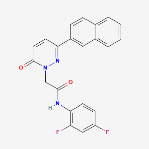 molecular formula C22H15F2N3O2 B2804314 N-(2,4-difluorophenyl)-2-[3-(naphthalen-2-yl)-6-oxo-1,6-dihydropyridazin-1-yl]acetamide CAS No. 941883-20-1