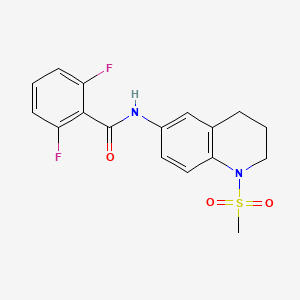 molecular formula C17H16F2N2O3S B2804335 2,6-difluoro-N-(1-methanesulfonyl-1,2,3,4-tetrahydroquinolin-6-yl)benzamide CAS No. 941929-76-6