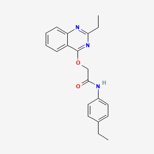 molecular formula C20H21N3O2 B2804354 N-(4-ethylphenyl)-2-[(2-ethylquinazolin-4-yl)oxy]acetamide CAS No. 1116082-37-1