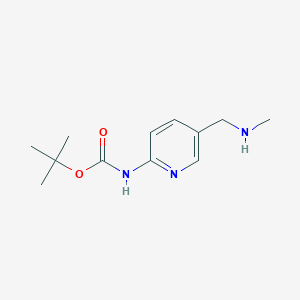molecular formula C12H19N3O2 B2804360 tert-butyl N-[5-(methylaminomethyl)pyridin-2-yl]carbamate CAS No. 2305252-27-9