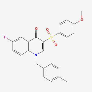 B2804367 6-Fluoro-3-(4-methoxyphenyl)sulfonyl-1-[(4-methylphenyl)methyl]quinolin-4-one CAS No. 872199-04-7