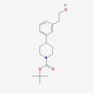 molecular formula C18H27NO3 B2804416 tert-Butyl 4-(3-(2-hydroxyethyl)phenyl)piperidine-1-carboxylate CAS No. 1853217-57-8