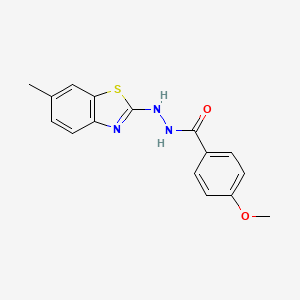 B2804423 4-methoxy-N'-(6-methyl-1,3-benzothiazol-2-yl)benzohydrazide CAS No. 851979-44-7