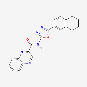 molecular formula C21H17N5O2 B2804476 N-[5-(5,6,7,8-tetrahydronaphthalen-2-yl)-1,3,4-oxadiazol-2-yl]quinoxaline-2-carboxamide CAS No. 1251544-02-1