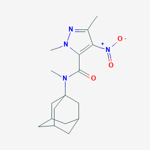 molecular formula C17H24N4O3 B280448 N-(1-ADAMANTYL)-N,1,3-TRIMETHYL-4-NITRO-1H-PYRAZOLE-5-CARBOXAMIDE 