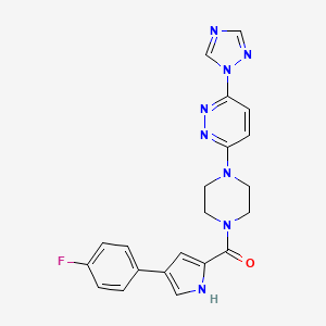 B2804489 (4-(6-(1H-1,2,4-triazol-1-yl)pyridazin-3-yl)piperazin-1-yl)(4-(4-fluorophenyl)-1H-pyrrol-2-yl)methanone CAS No. 1797697-35-8