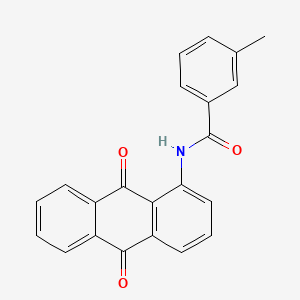 molecular formula C22H15NO3 B2804600 N-(9,10-dioxo-9,10-dihydroanthracen-1-yl)-3-methylbenzamide CAS No. 75534-80-4