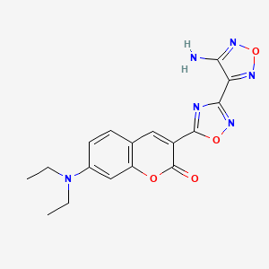 molecular formula C17H16N6O4 B2804612 3-(3-(4-amino-1,2,5-oxadiazol-3-yl)-1,2,4-oxadiazol-5-yl)-7-(diethylamino)-2H-chromen-2-one CAS No. 931697-42-6