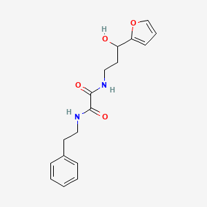 molecular formula C17H20N2O4 B2804618 N1-(3-(furan-2-yl)-3-hydroxypropyl)-N2-phenethyloxalamide CAS No. 1421476-61-0