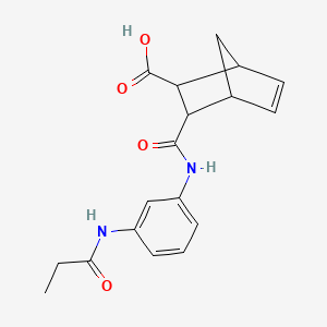3-[(3-Propanamidophenyl)carbamoyl]bicyclo[2.2.1]hept-5-ene-2-carboxylic acid