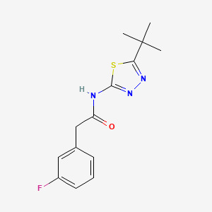 molecular formula C14H16FN3OS B2804661 N-(5-tert-butyl-1,3,4-thiadiazol-2-yl)-2-(3-fluorophenyl)acetamide CAS No. 866155-42-2